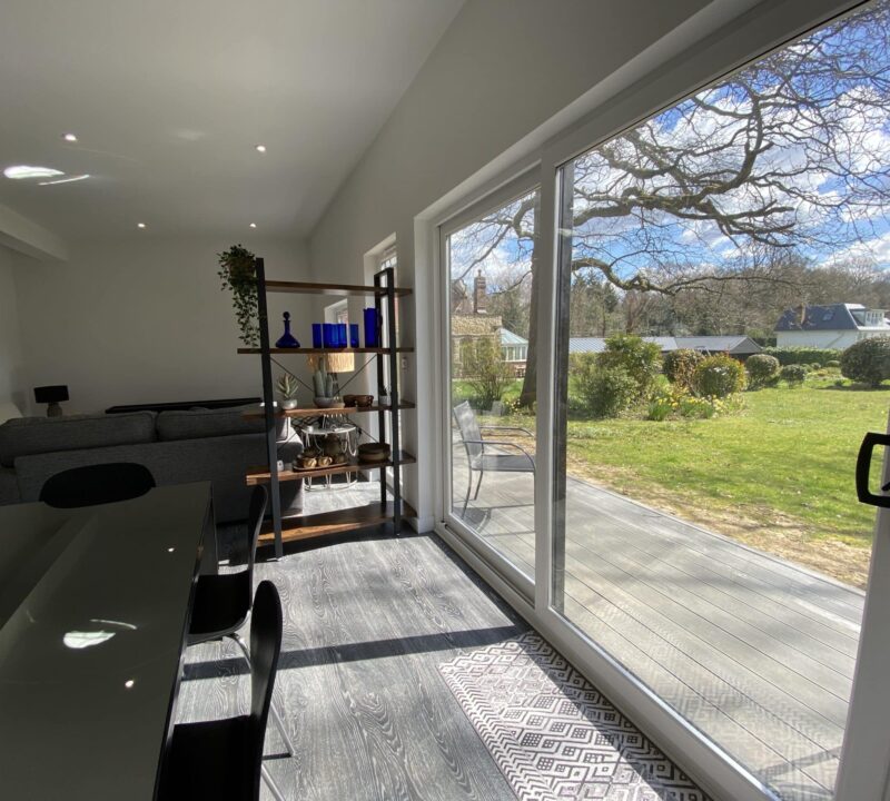 Timber cabins with gym