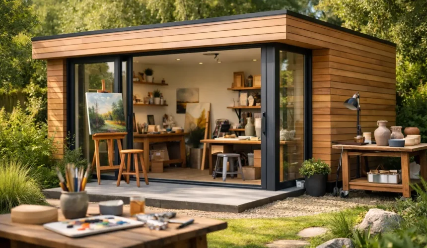 A Garden Studio for Artists That Works Hard